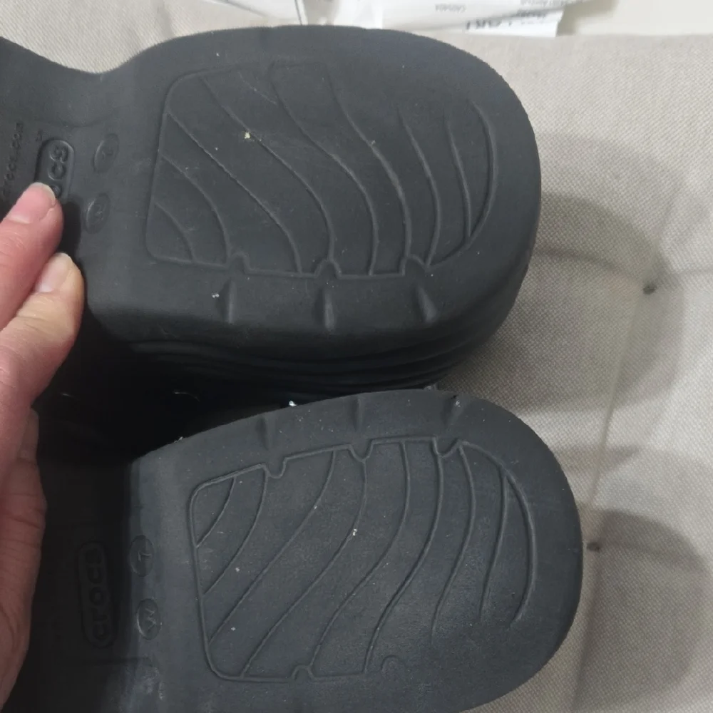 CROCS Black Sandals Size Women 7, Adjustable Straps - Picture 13 of 14